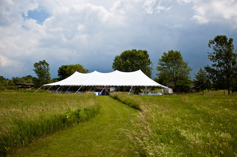 Smithton Wedding DJ Outdoor tent