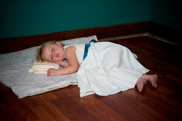 Sleeping Wedding Flowergirl