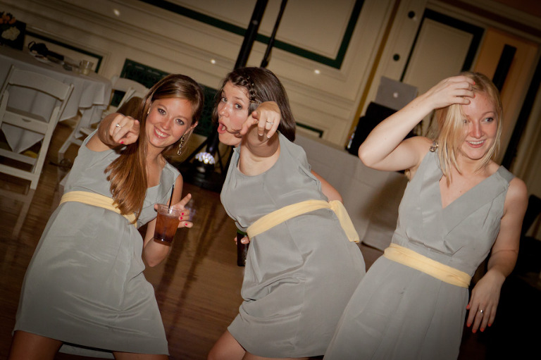 Yellow Gray Bridesmaids