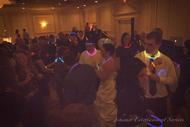 Glow sticks wedding reception