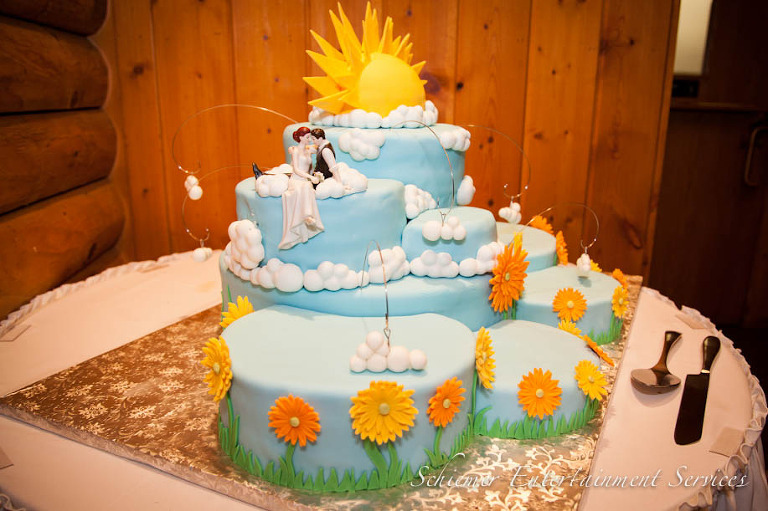 Sunshine Cloud Wedding Cake