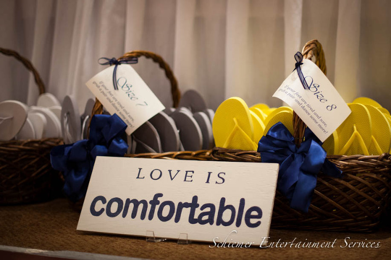 Cute Wedding Reception Signs Shoes