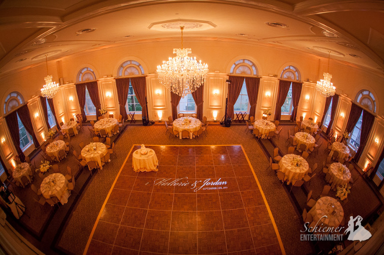 University Club uplighting monogram